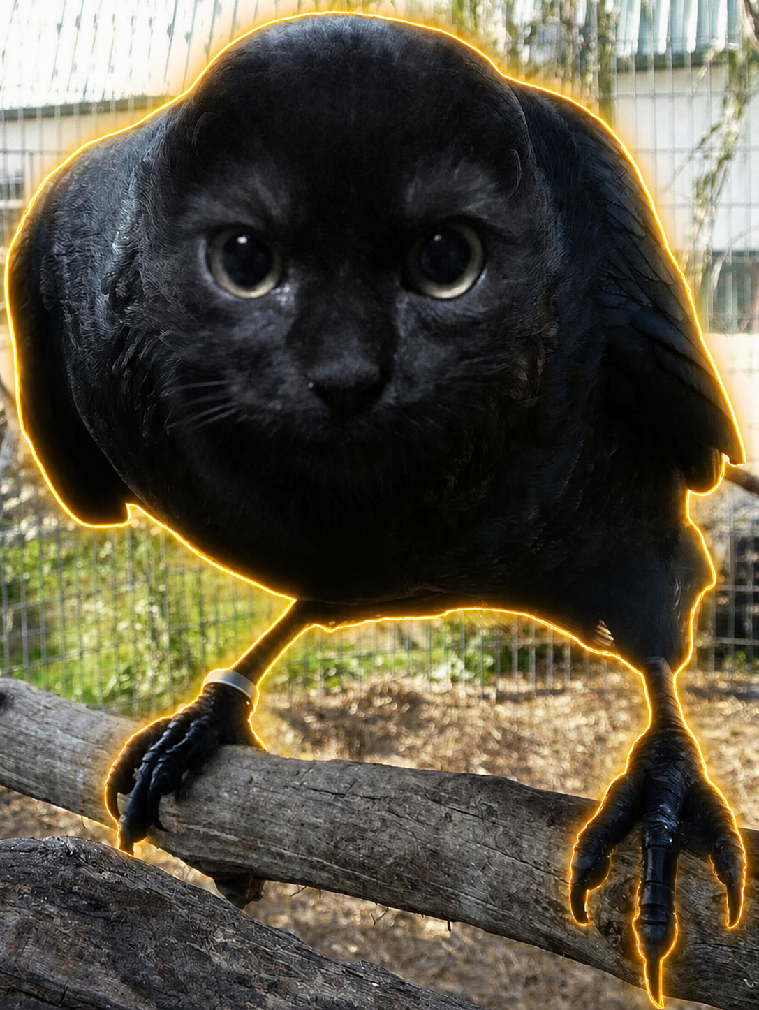 Black cat crow